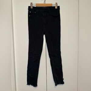 Denim Forum The Lola High Rise Skinny Cropped Denim